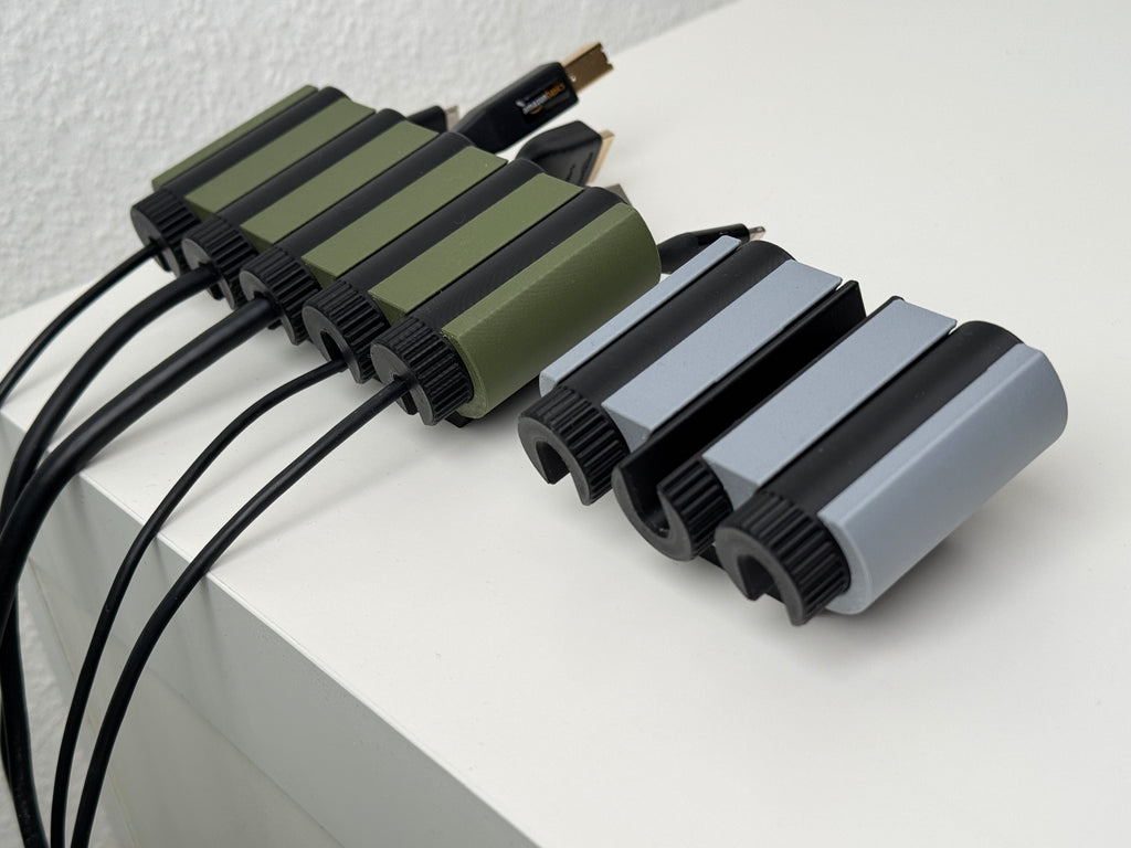 Desk cable management holder / cable organizer