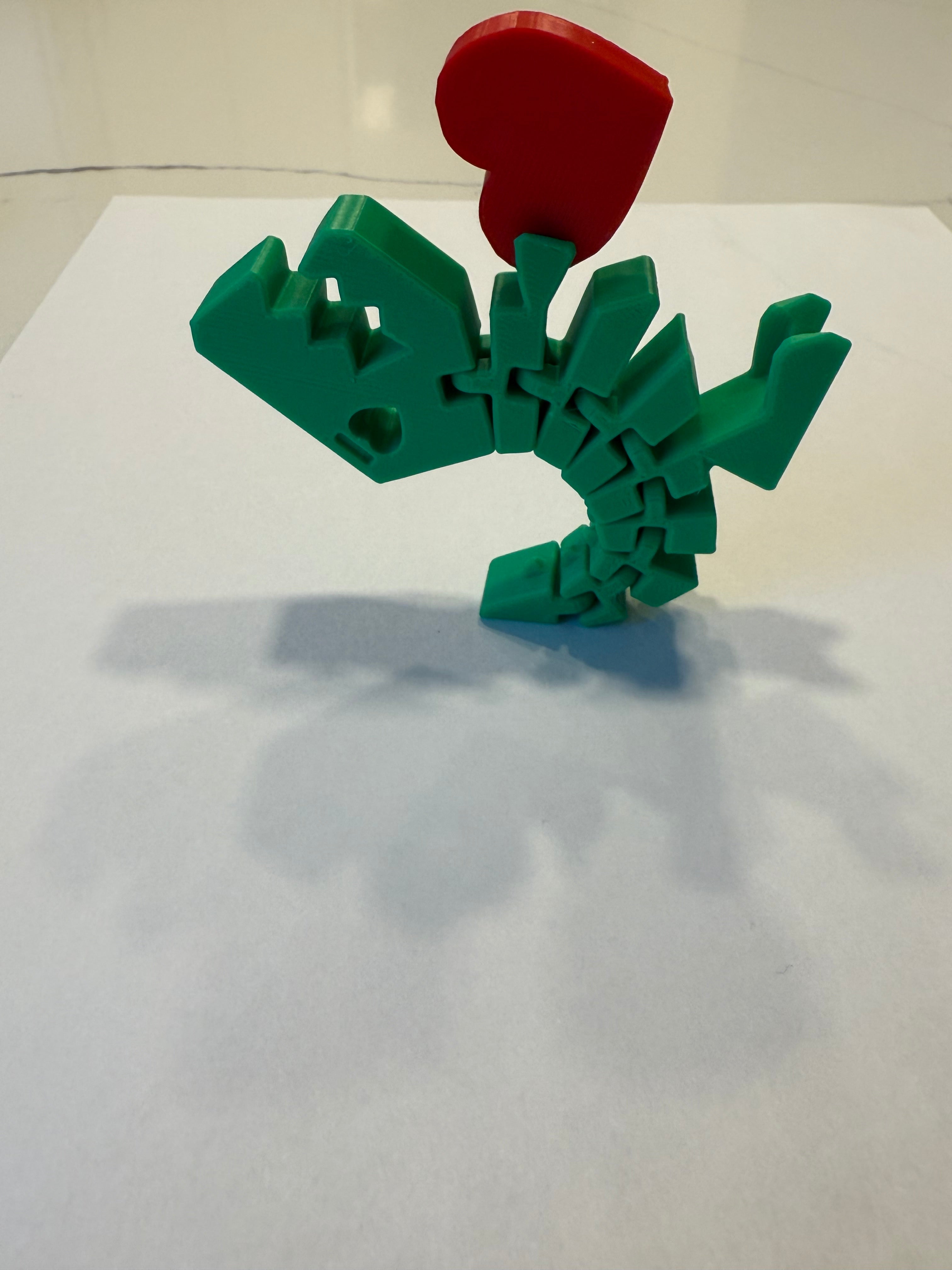 Flexi Rex With Heart For Valentine's Day