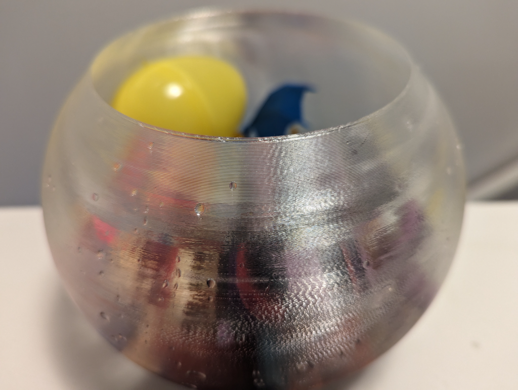 Transparent PETG fish bowl