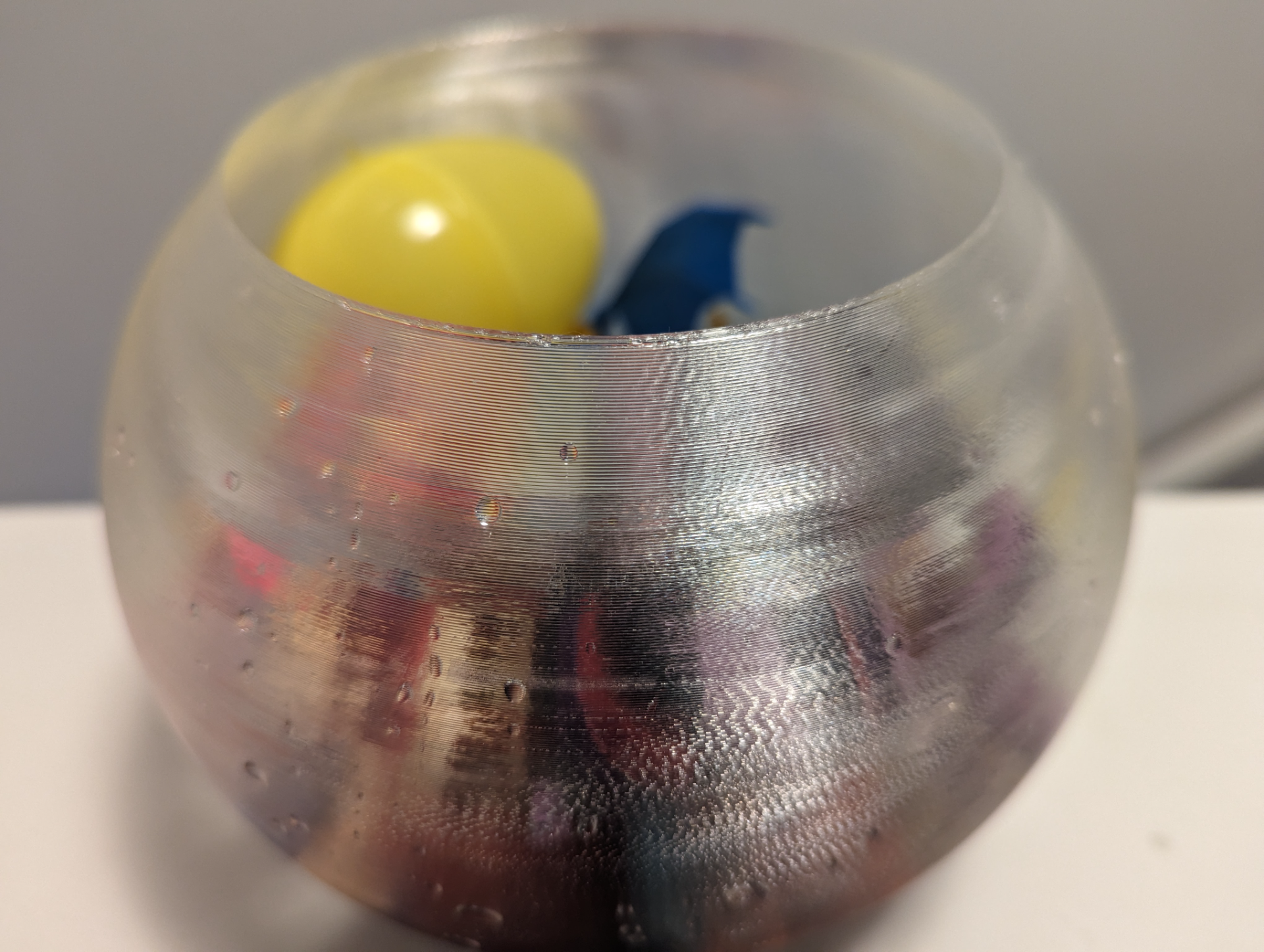 Transparent PETG fish bowl