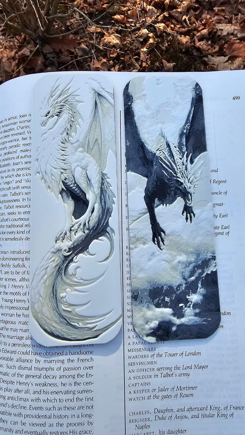 set of 4 dragon fantasy bookmarks