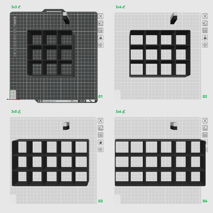 ALL SIZES!! Gridfinity stacked collection 16 tall