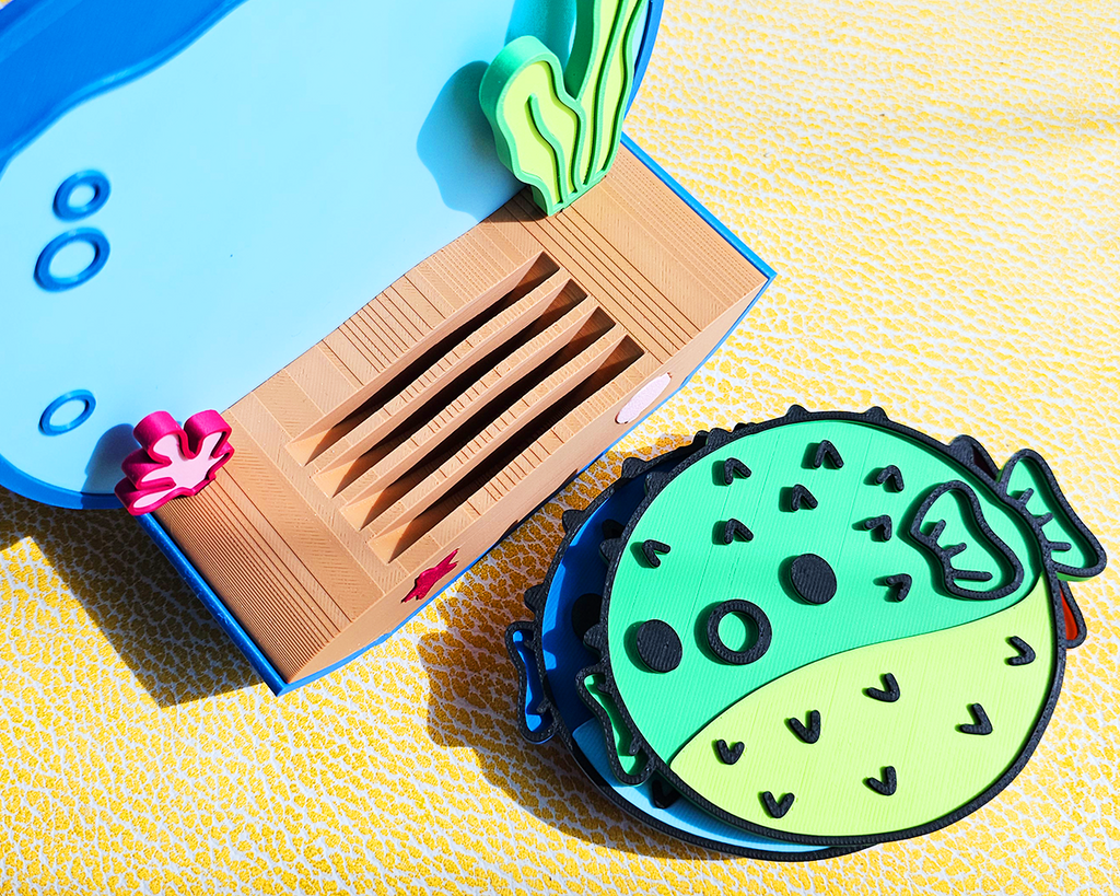 Pufferfish Coaster Set