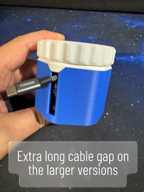 Cable Winder click-stop, snap-fit, height variants