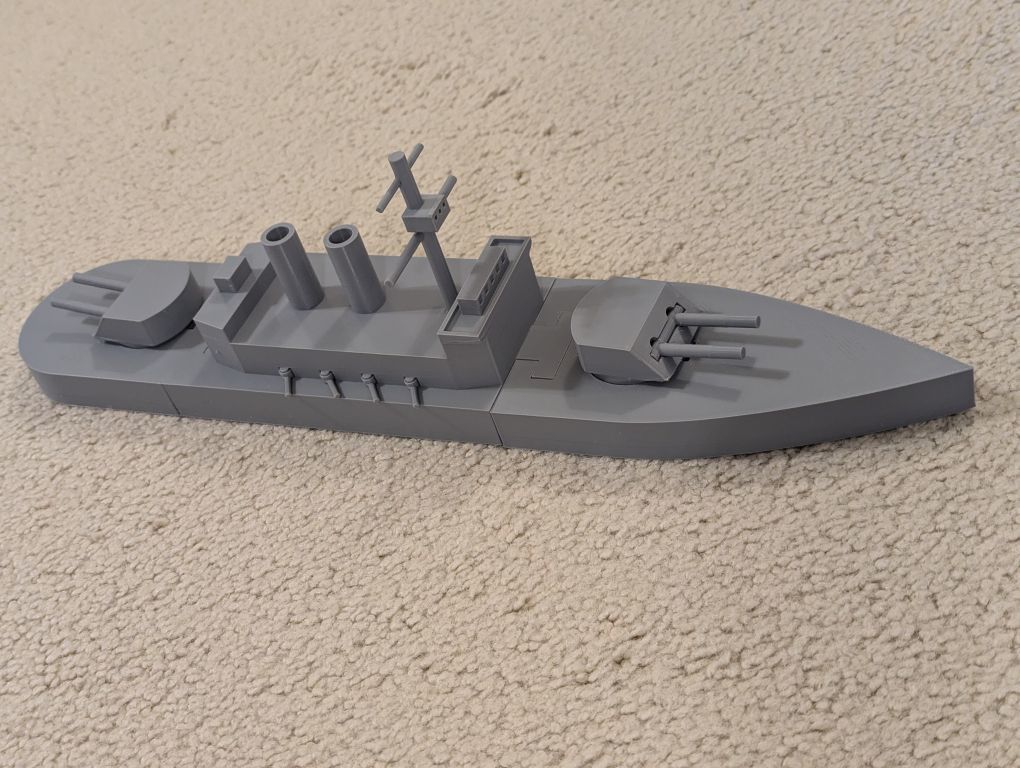 Simple Large Battleship (Snapfit Turrets and Hull)