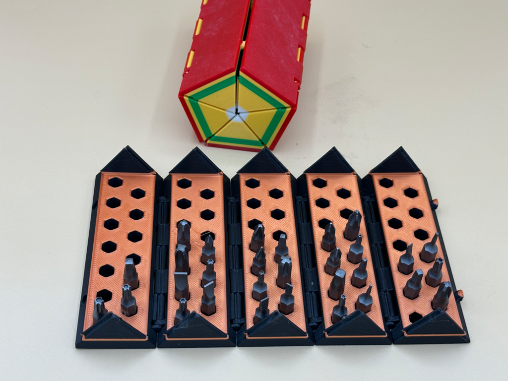 Pentagon-shaped Bit Roll Container: Smart Storage Solution