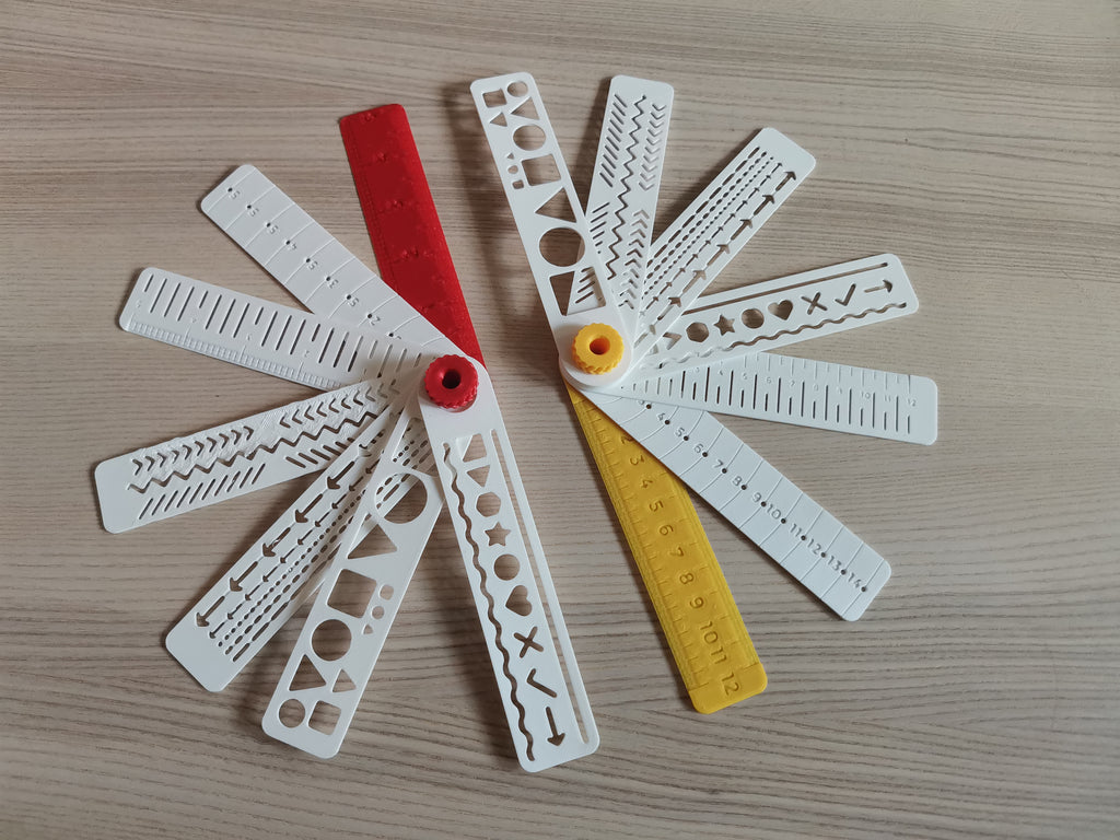 Foldable Modular Ruler & Stencil Set