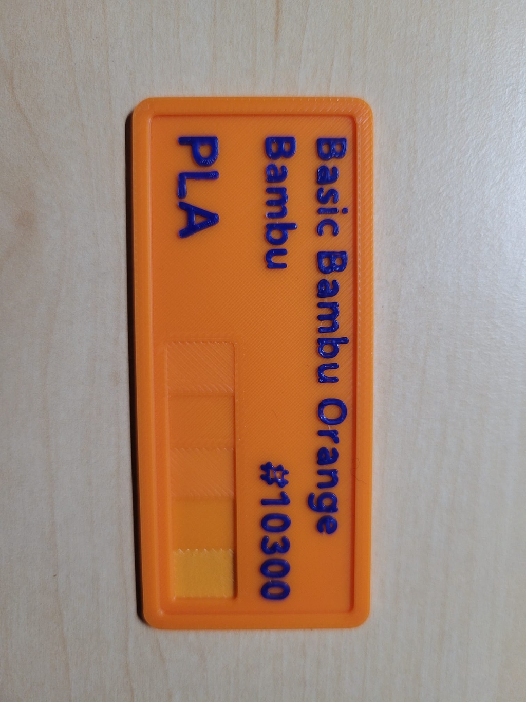 Bambu Filament Swatches