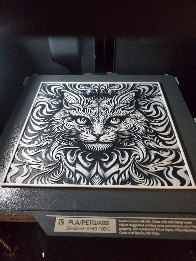 Psychedelic Cat Visual Illusion