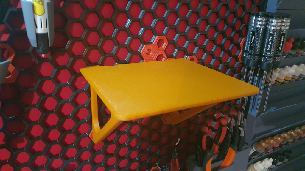 Large simple flat Shelf for Honeycomb Storage Wall