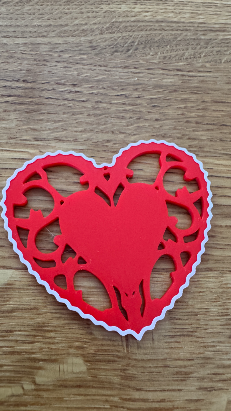 Heart Shaped ornaments set -Two color & Easy print