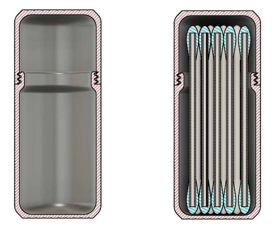 Travel container | Cotton swab | No supports