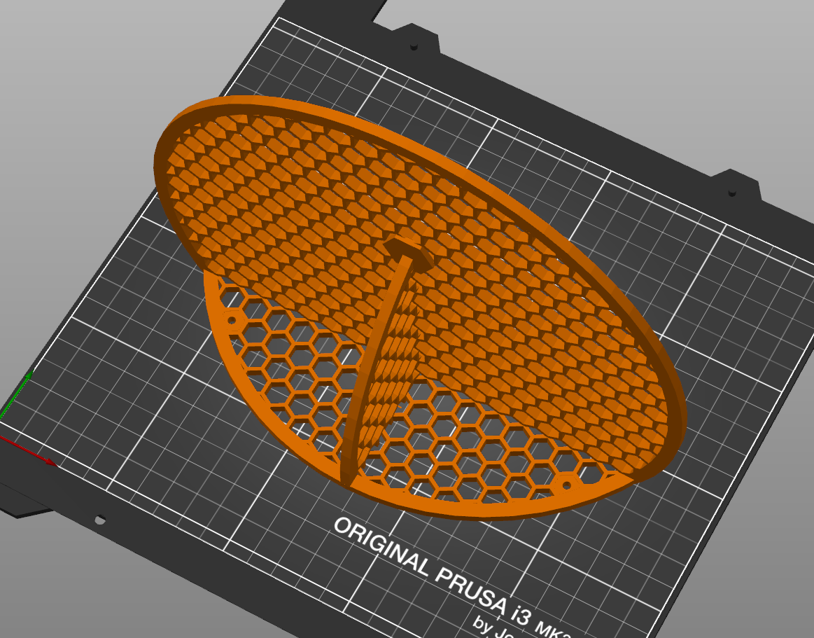 Round honeycomb shelf - wall mounted