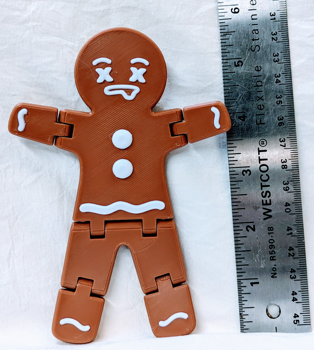 Articulated Gingerbread Man - 5 face options