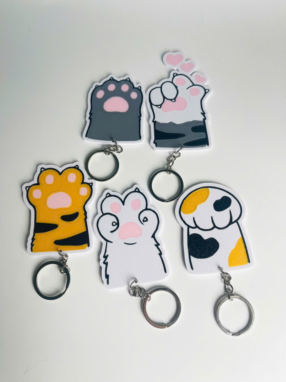 Cat Hand Keychain Pack