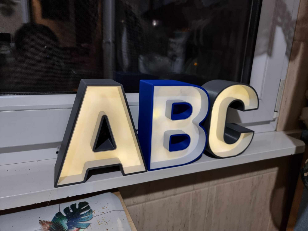 LED LIGHT SIGN LETTERS BASE