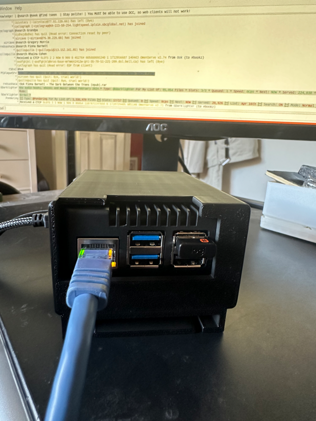 Argon Neo 5 M.2 NVMe Case mount for the Rasp Pi 5
