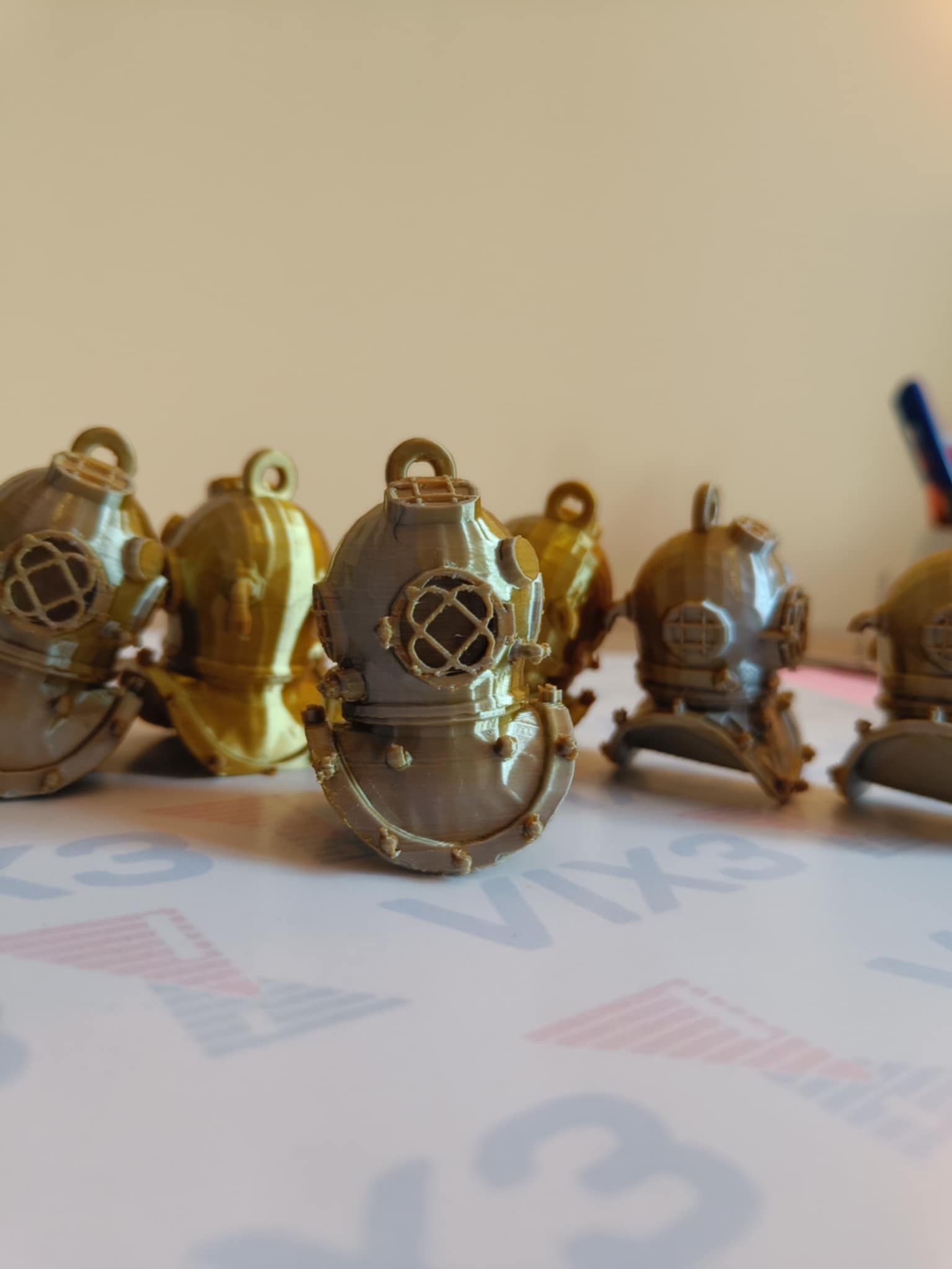 Diving Helmet Model and Keychain