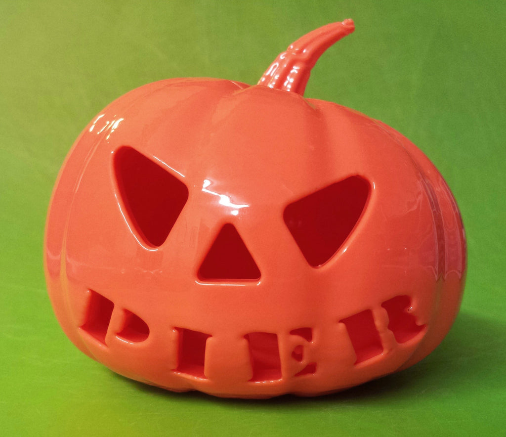 LED Tea Light Pumpkin Decoration with Name-Mouth