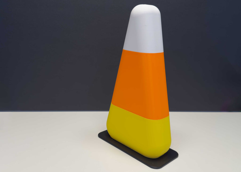 Candy Corn Traffic Cone – Tea Light/Path Light