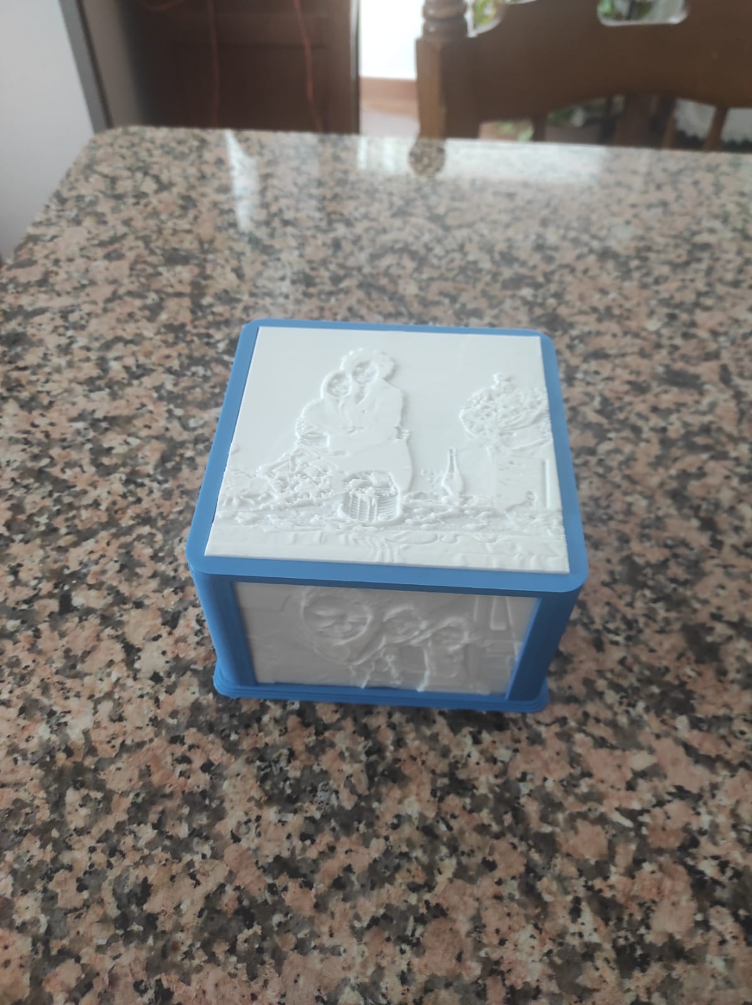 BOX LITOFANIA CON SCRITTA PERSONALIZZABILE
