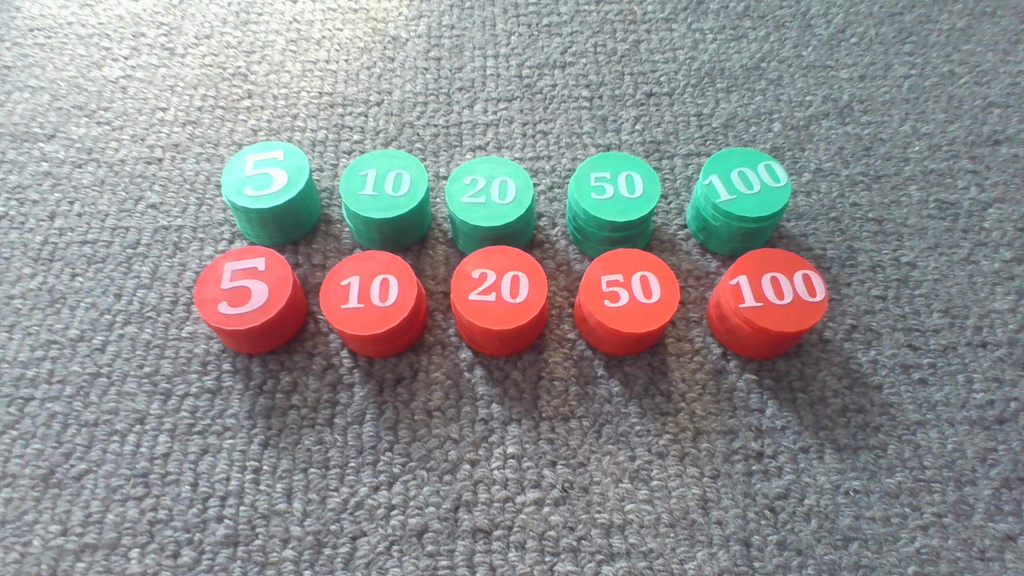 Poker Chips Multi-Coloured NO AMS