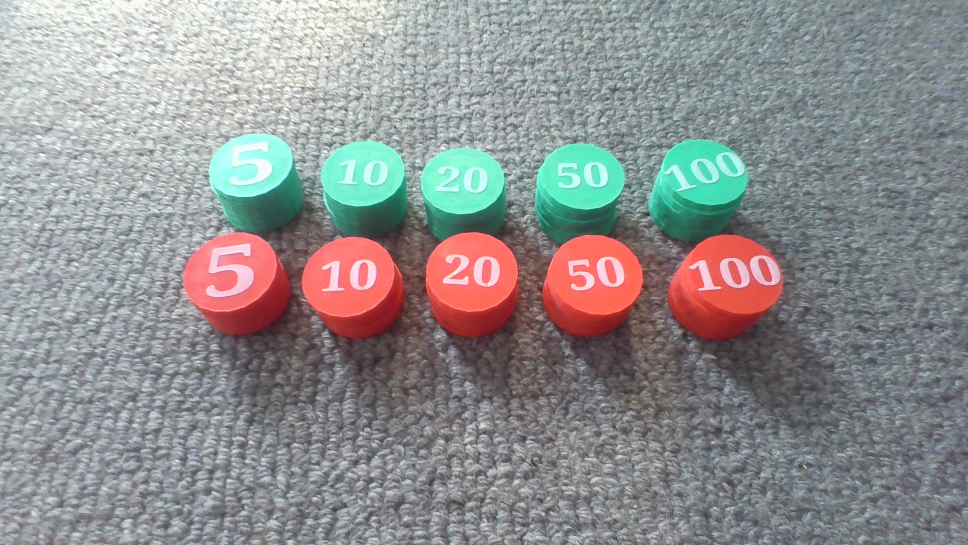 Poker Chips Multi-Coloured NO AMS