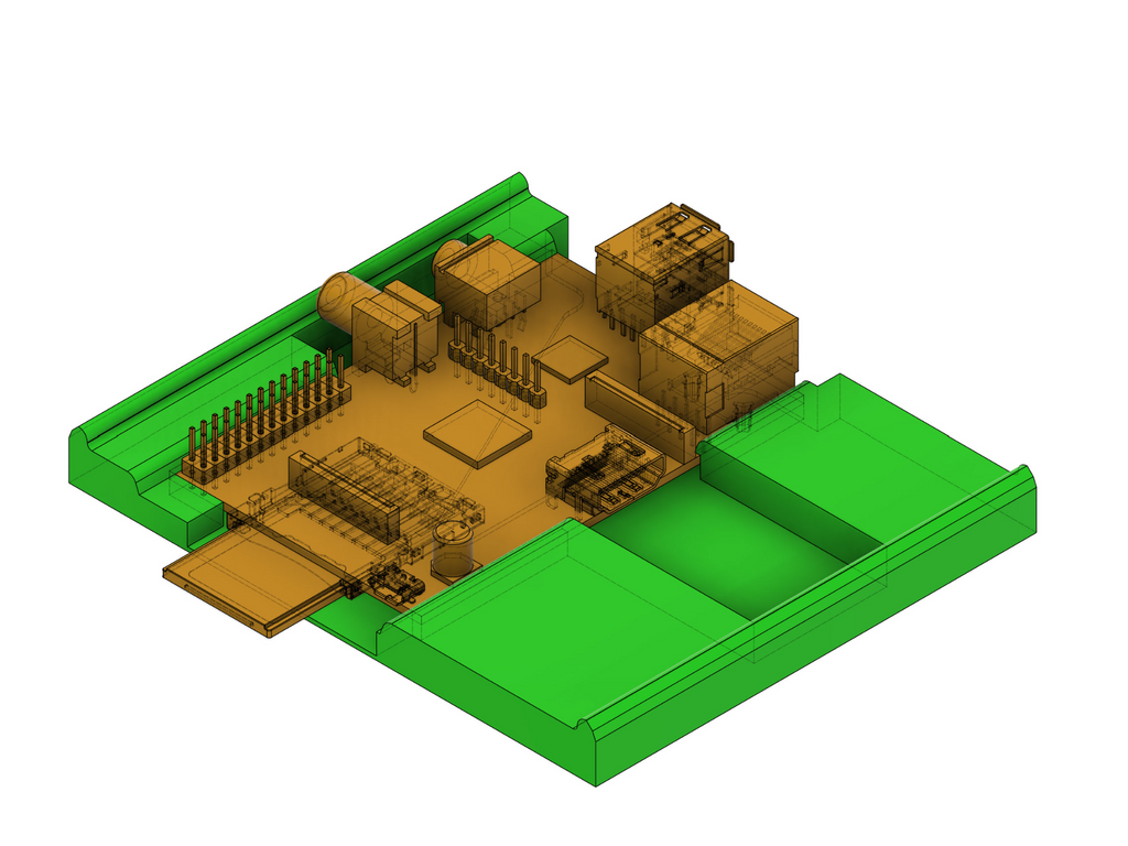 Raspberry Pi 3b Rev 1 Insert for RackMod 1U Slide
