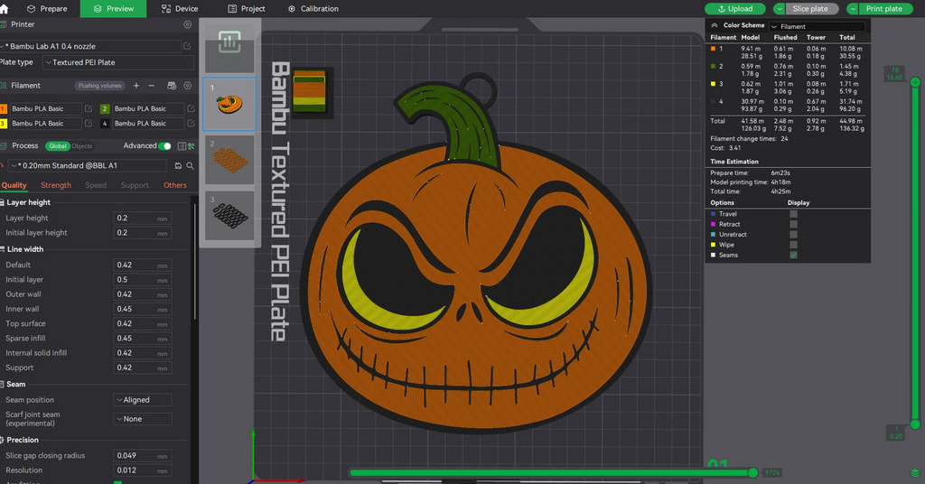 Jack Skellington Halloween Pumpkin Emblem Chain