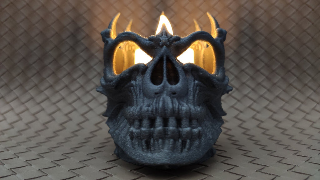 Lich King's skull - LED Tea light Holder