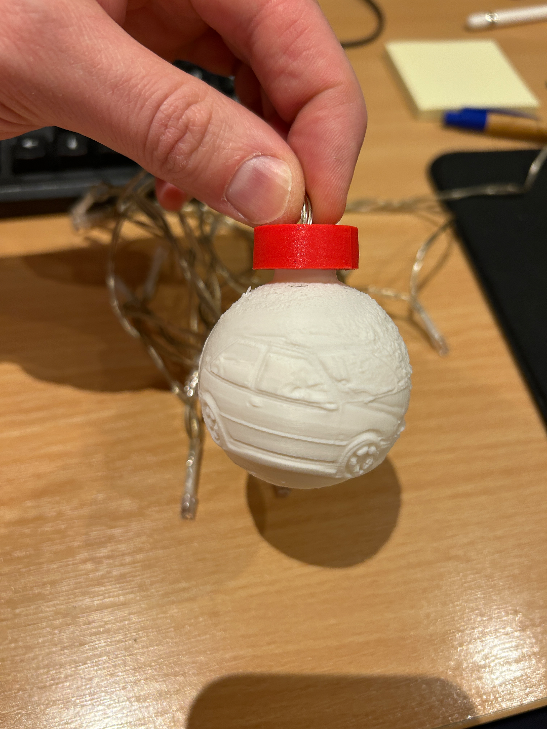 Lithophane Bauble TPU adapter for Christmas lights