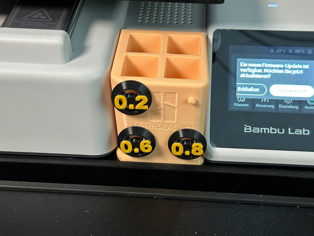 Nozzle Container box with Status Disc (FMD) for Bambu Lab A1 Mini