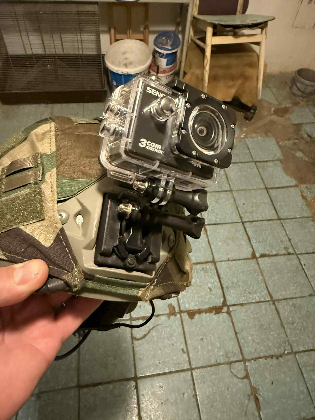 Action camera mount for FAST/FMA/MICH helmets