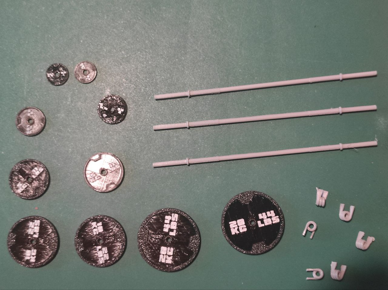 Miniature Weight Set, Bench and Rack