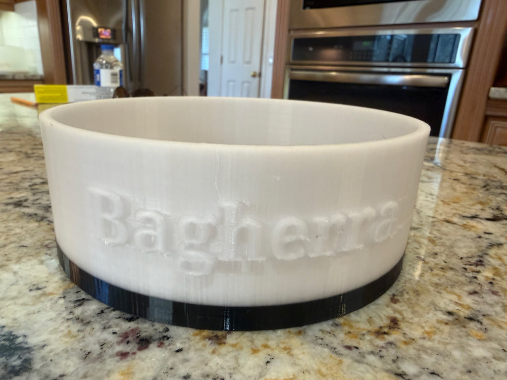 Customizable Translucent PETG Dog Bowl AMS Ready