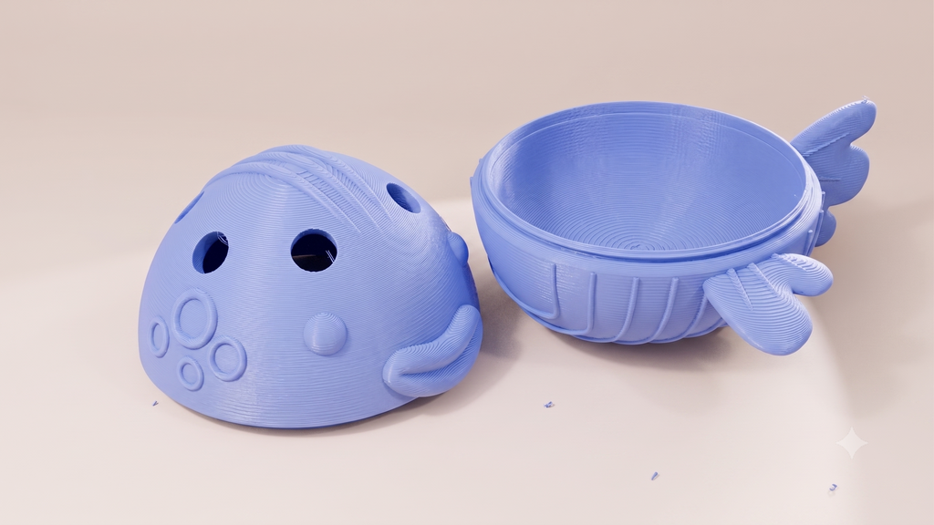 WobbleFish: 3D Interactive Cat Treat Dispenser Toy
