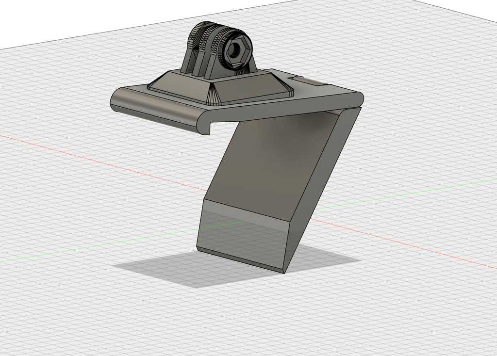 support webcam monitor gopro attachment
