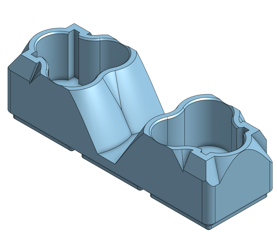 Gridfinity Shadow Tray- M12 3X SMALL Battery Tray