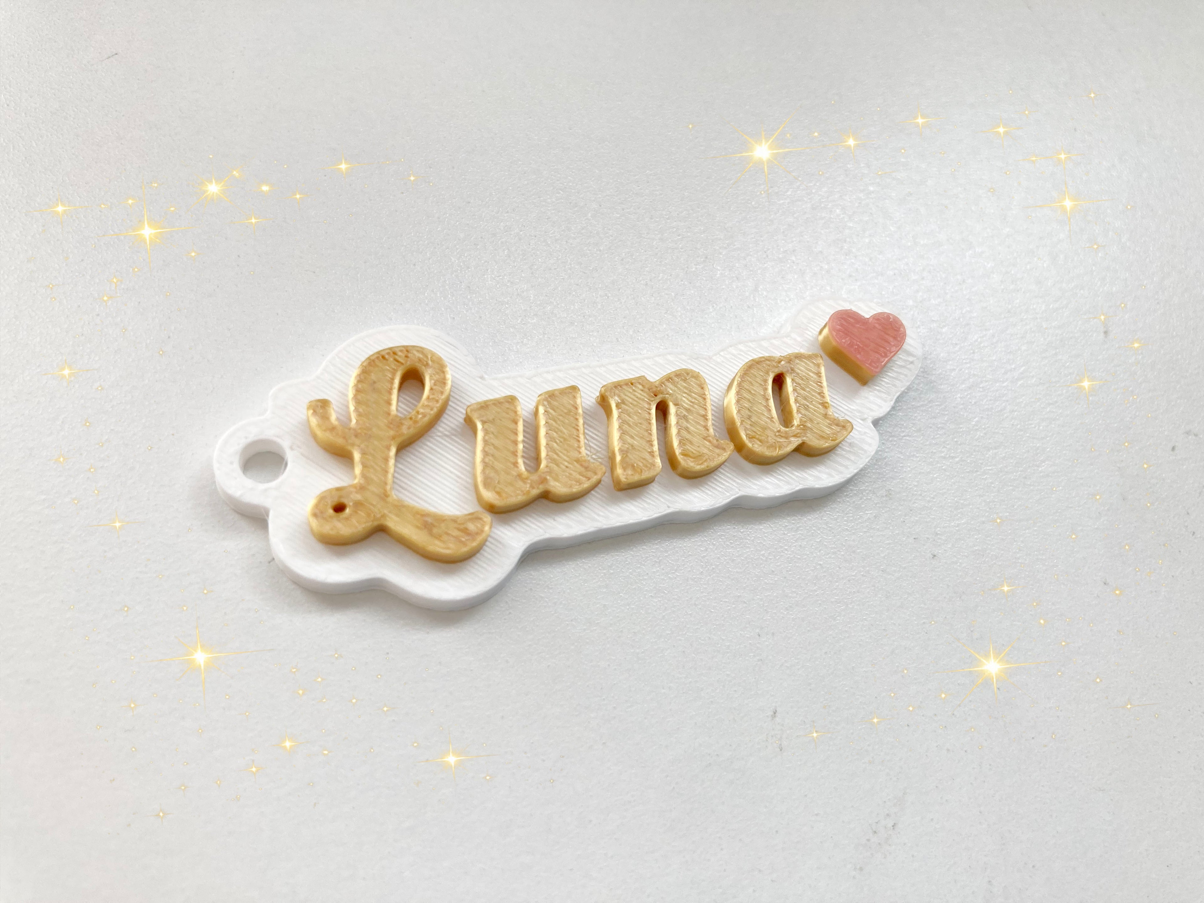 Customizable Parametric Name Keychain_吉田工房