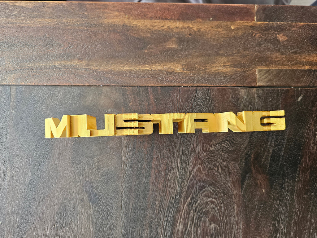 Mustang Logo Text Flip
