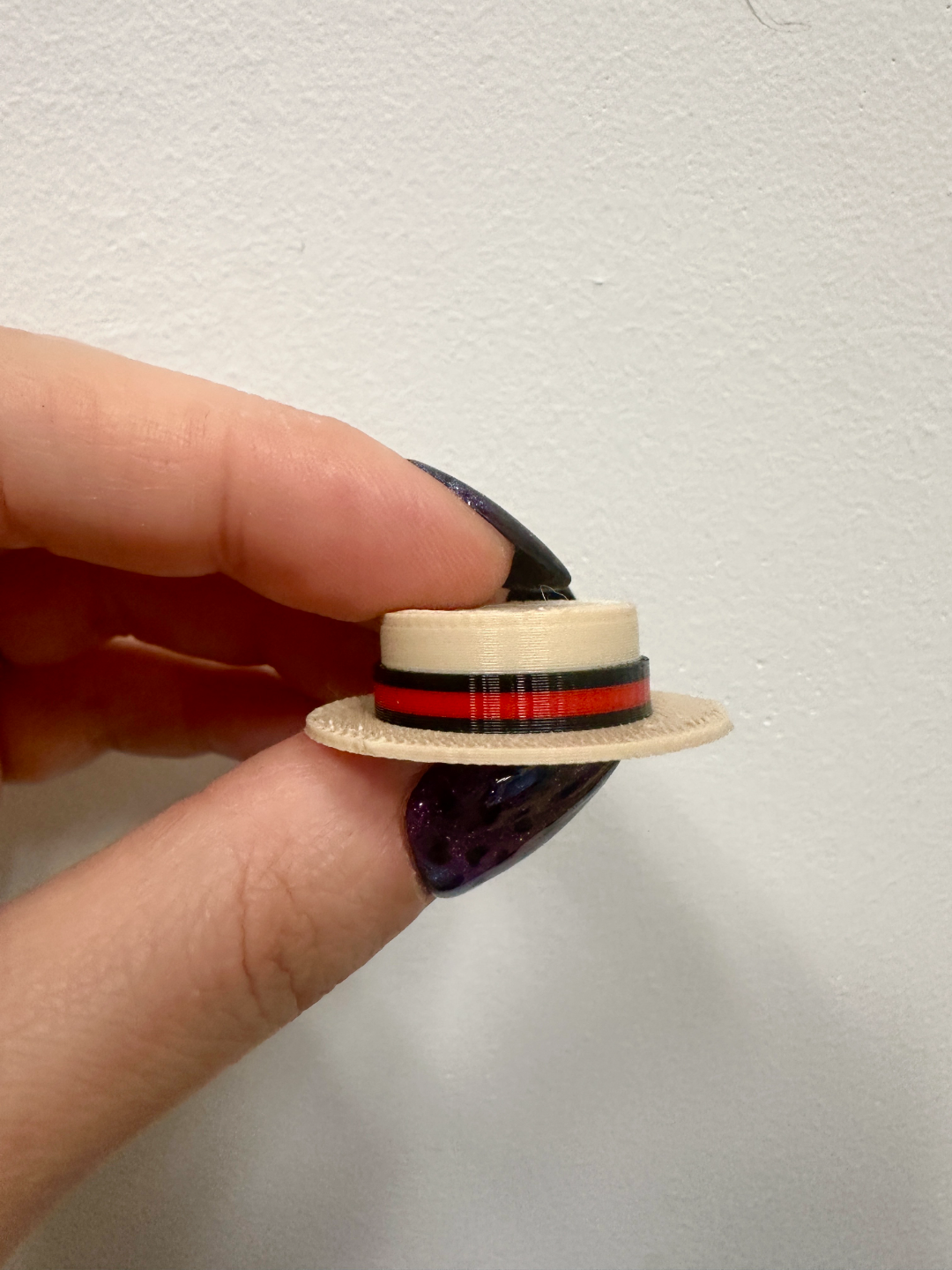 Tiny Boater Hat for Broken Prints