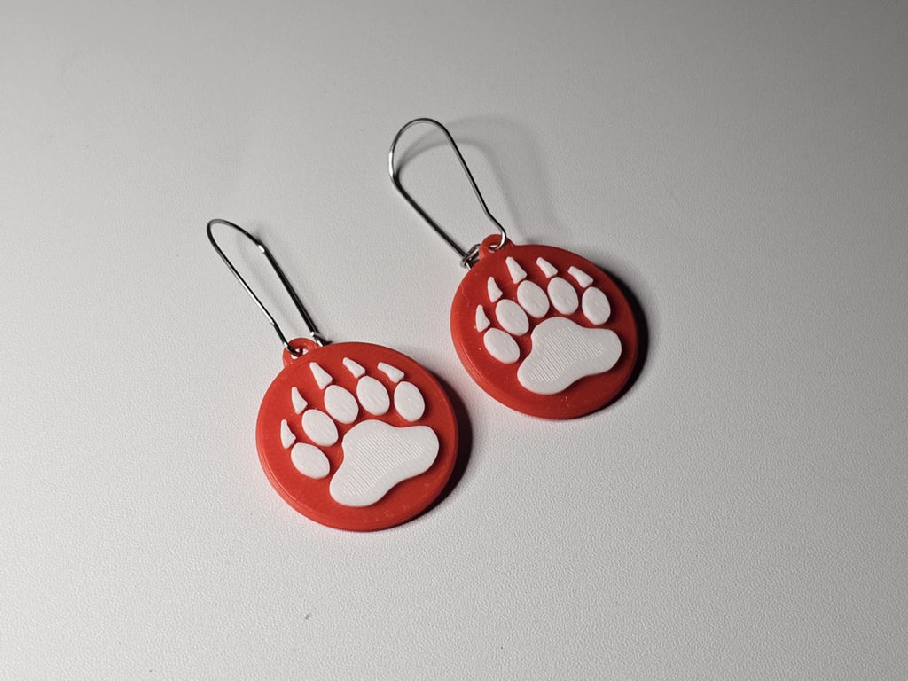 Round Paw Earrings