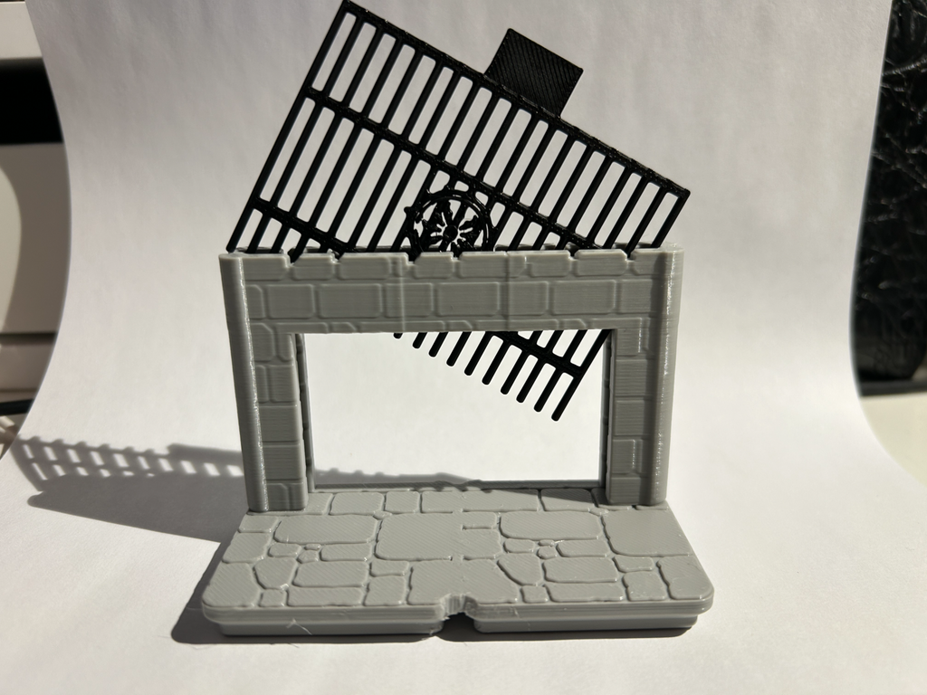 Portcullis 2x1 Section for Gridfinity Dungeon Kit
