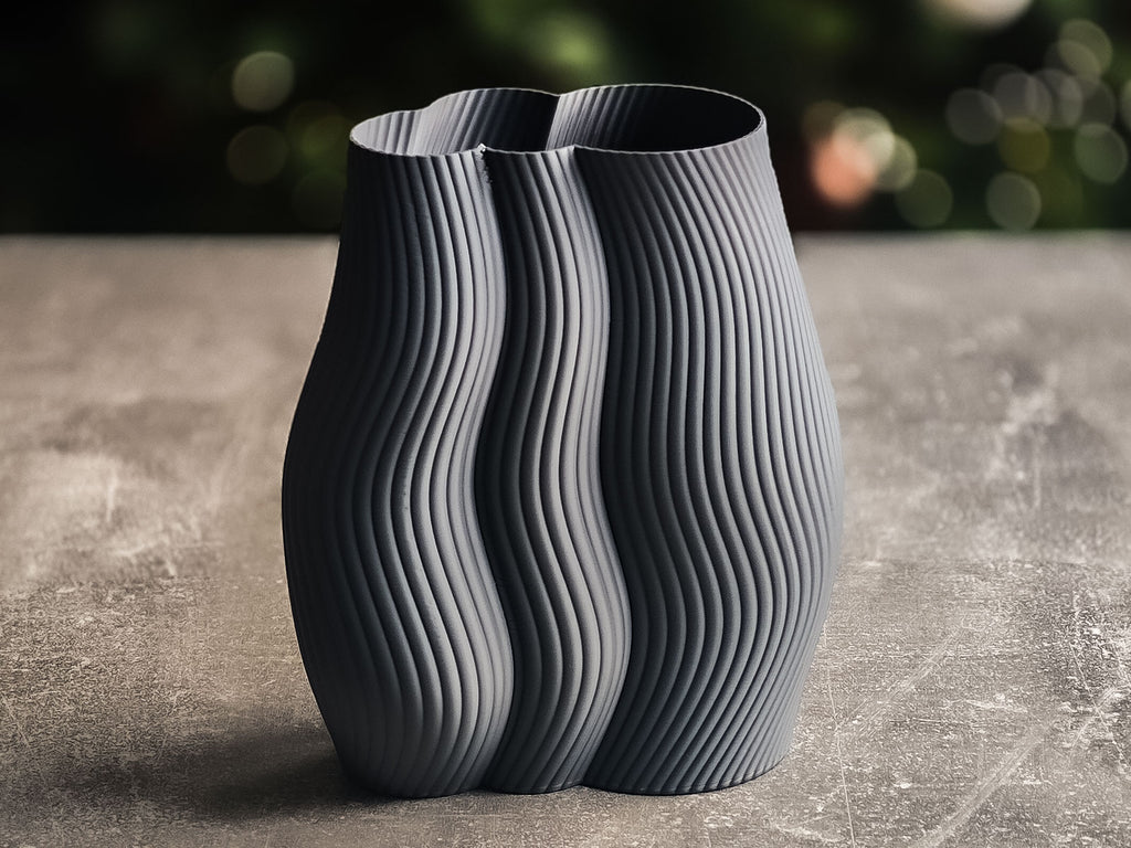 Moderne, Ripped/Ribbed Designvase Deko Vase