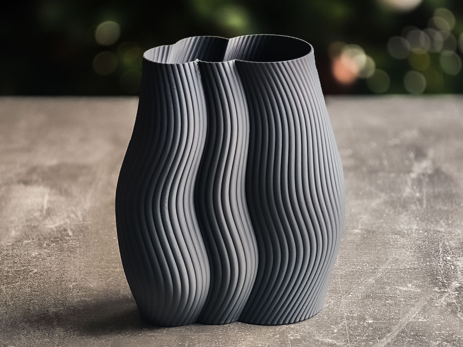 Moderne, Ripped/Ribbed Designvase Deko Vase