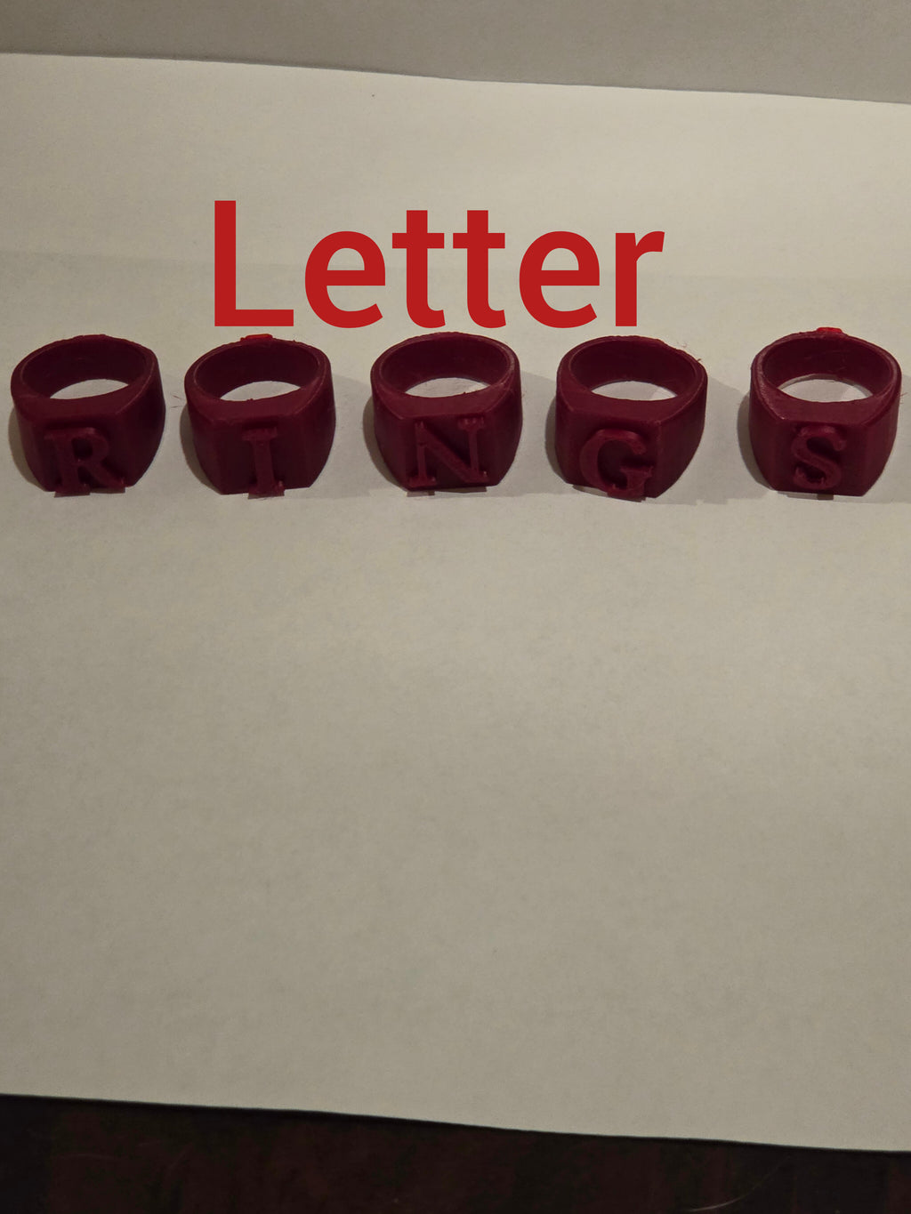 letter rings