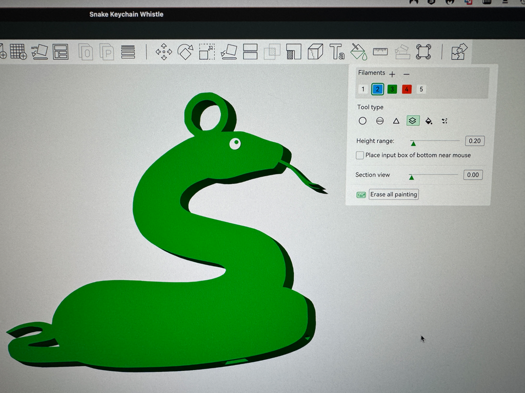 Snake Whistle Keychain