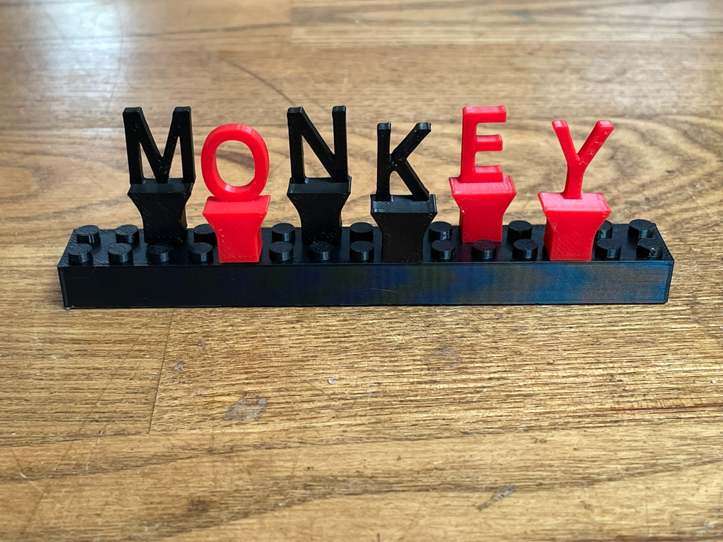 Alphabet letters for bricks