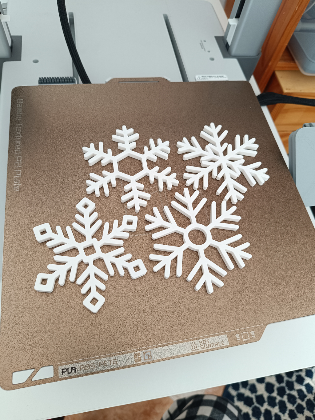 Set de posavasos de copos de nieve