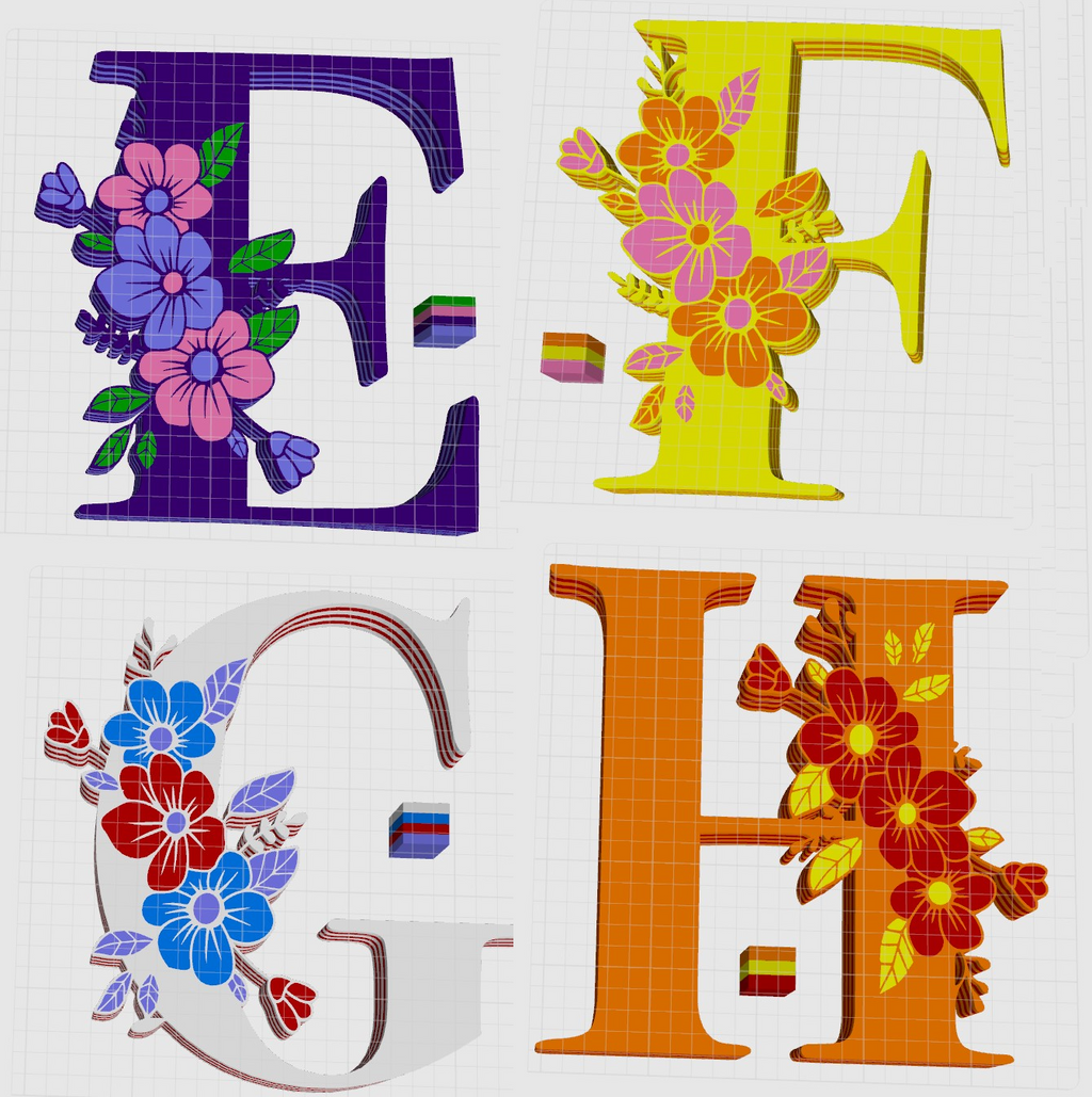 Alphabet Decor - Flowers